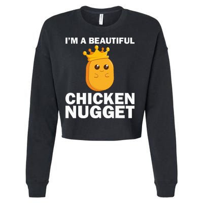 Cute Chicken Nugget Art Chicken Nugget Lover Cropped Pullover Crew