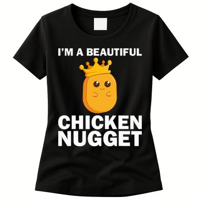 Cute Chicken Nugget Art Chicken Nugget Lover Womens T-Shirt