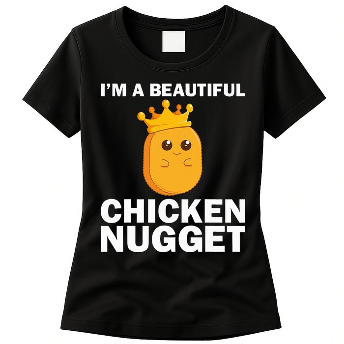 Cute Chicken Nugget Art Chicken Nugget Lover Womens T-Shirt
