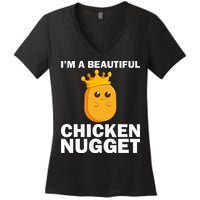 Cute Chicken Nugget Art Chicken Nugget Lover Women's V-Neck T-Shirt