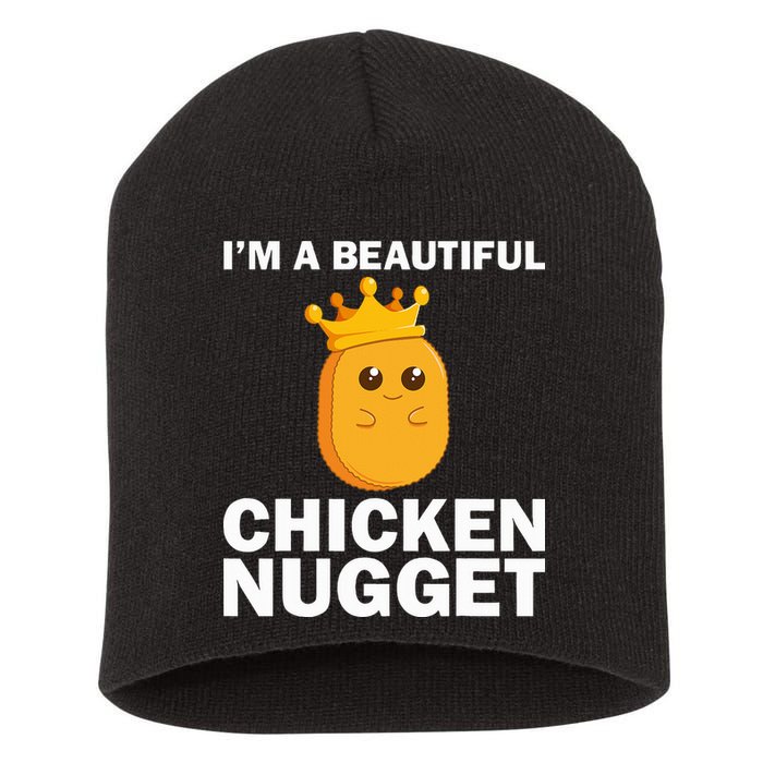 Cute Chicken Nugget Art Chicken Nugget Lover Short Acrylic Beanie