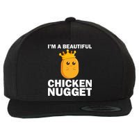 Cute Chicken Nugget Art Chicken Nugget Lover Wool Snapback Cap