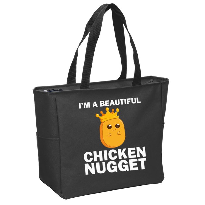 Cute Chicken Nugget Art Chicken Nugget Lover Zip Tote Bag