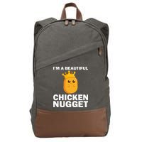 Cute Chicken Nugget Art Chicken Nugget Lover Cotton Canvas Backpack