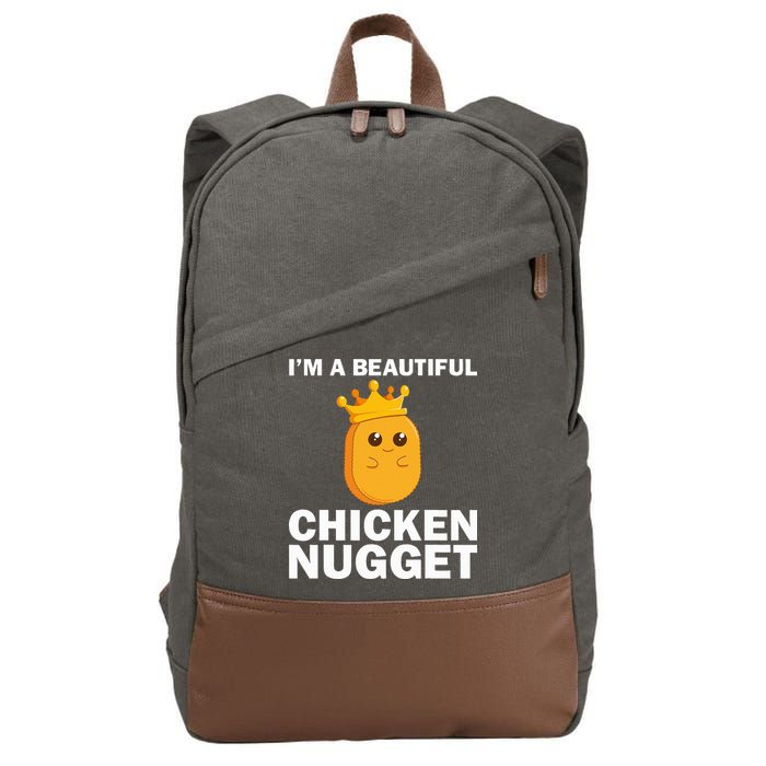 Cute Chicken Nugget Art Chicken Nugget Lover Cotton Canvas Backpack