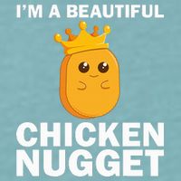 Cute Chicken Nugget Art Chicken Nugget Lover Sueded Cloud Jersey T-Shirt