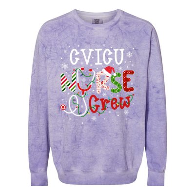 Cvicu Christmas Nurse Crew Funny Nursing Christmas Pattern Gift Colorblast Crewneck Sweatshirt