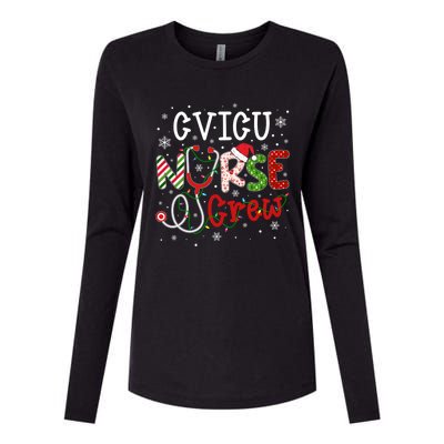 Cvicu Christmas Nurse Crew Funny Nursing Christmas Pattern Gift Womens Cotton Relaxed Long Sleeve T-Shirt