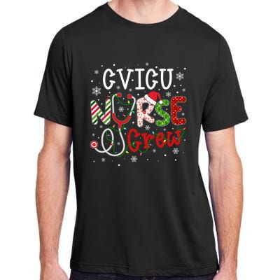 Cvicu Christmas Nurse Crew Funny Nursing Christmas Pattern Gift Adult ChromaSoft Performance T-Shirt