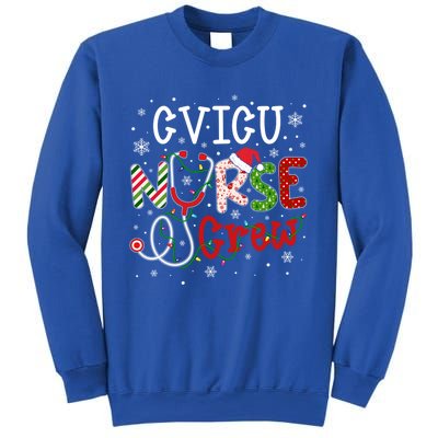 Cvicu Christmas Nurse Crew Funny Nursing Christmas Pattern Gift Sweatshirt