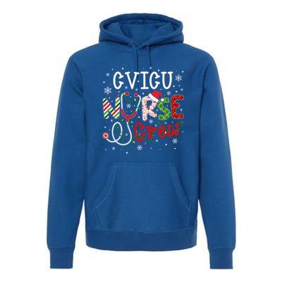 Cvicu Christmas Nurse Crew Funny Nursing Christmas Pattern Gift Premium Hoodie