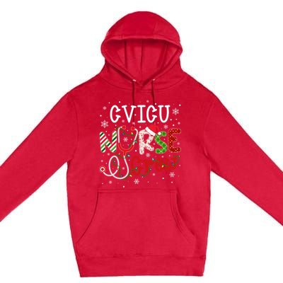 Cvicu Christmas Nurse Crew Funny Nursing Christmas Pattern Gift Premium Pullover Hoodie