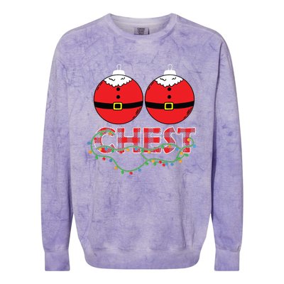 Chestnuts Chest Nuts Christmas Matching Christmas Couples Colorblast Crewneck Sweatshirt