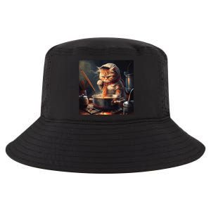 Cat Cooking Noodles Gift Cool Comfort Performance Bucket Hat