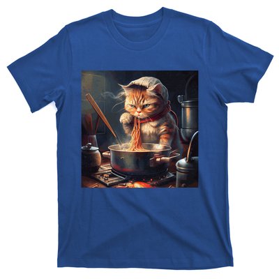 Cat Cooking Noodles Gift T-Shirt