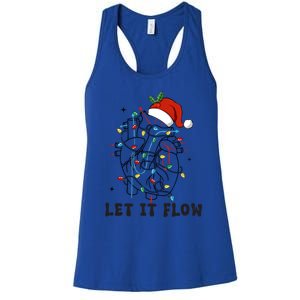 Christmas Cardiac Nurse Heart Anatomy Cath Lab Cvicu Cv Icu Funny Gift Women's Racerback Tank