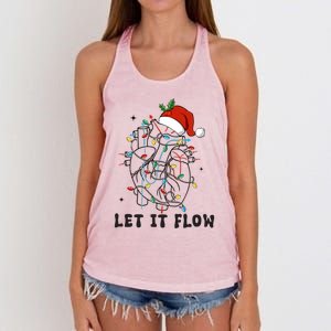 Christmas Cardiac Nurse Heart Anatomy Cath Lab Cvicu Cv Icu Funny Gift Women's Knotted Racerback Tank