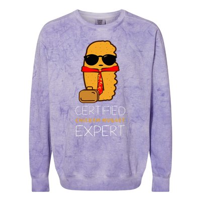 Certified Chicken Nugget For A Fast Food Chicken Nugget Colorblast Crewneck Sweatshirt