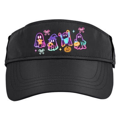 Cute Colorful Neon Boo Ghost Halloween Spooky Season Adult Drive Performance Visor