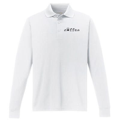 Coffee Cute Novelty Item For Coffee Lovers Performance Long Sleeve Polo