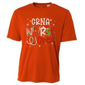 Crna Christmas Nurse Crew Funny Nursing Christmas Pattern Funny Gift Cooling Performance Crew T-Shirt