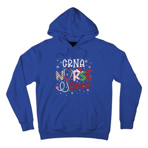 Crna Christmas Nurse Crew Funny Nursing Christmas Pattern Funny Gift Hoodie