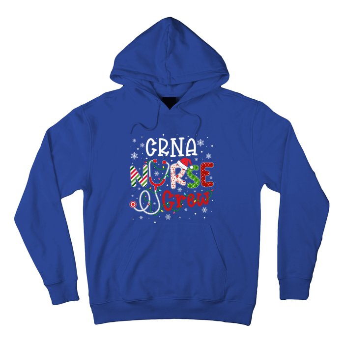 Crna Christmas Nurse Crew Funny Nursing Christmas Pattern Funny Gift Hoodie