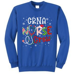 Crna Christmas Nurse Crew Funny Nursing Christmas Pattern Funny Gift Sweatshirt