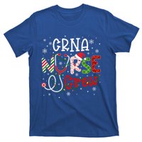 Crna Christmas Nurse Crew Funny Nursing Christmas Pattern Funny Gift T-Shirt