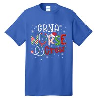 Crna Christmas Nurse Crew Funny Nursing Christmas Pattern Funny Gift Tall T-Shirt