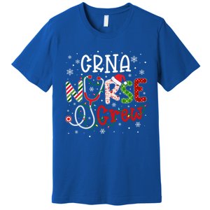 Crna Christmas Nurse Crew Funny Nursing Christmas Pattern Funny Gift Premium T-Shirt