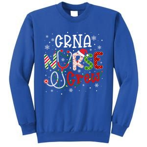 Crna Christmas Nurse Crew Funny Nursing Christmas Pattern Funny Gift Tall Sweatshirt