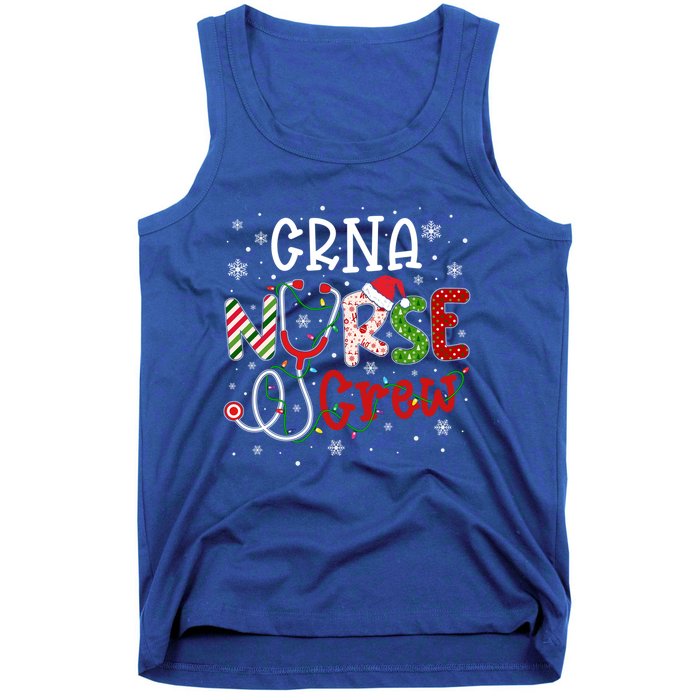 Crna Christmas Nurse Crew Funny Nursing Christmas Pattern Funny Gift Tank Top