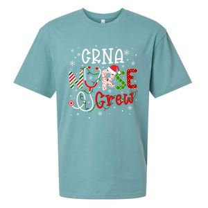 Crna Christmas Nurse Crew Funny Nursing Christmas Pattern Funny Gift Sueded Cloud Jersey T-Shirt