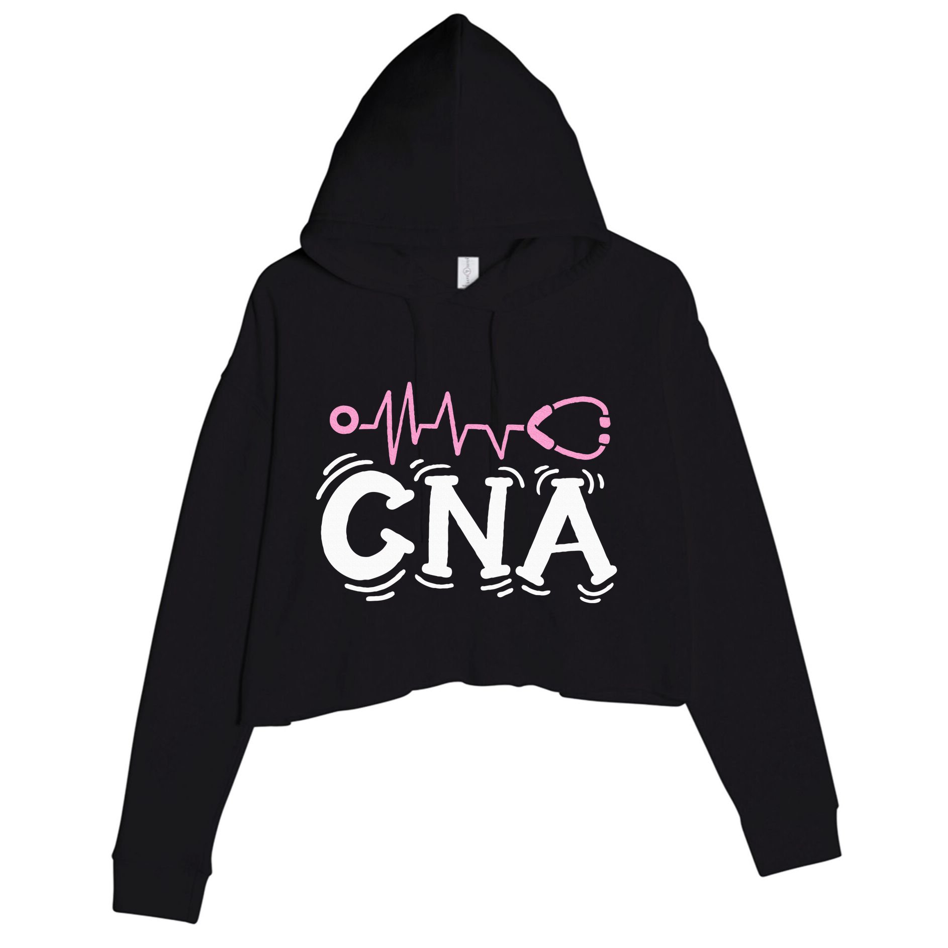 Cna Certified Nursing Assistant Crop Fleece Hoodie