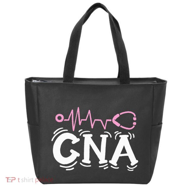 Cna Certified Nursing Assistant Zip Tote Bag
