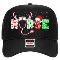 Cute Christmas Nurse Logo High Crown Mesh Back Trucker Hat