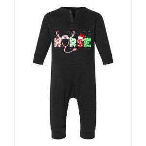 Cute Christmas Nurse Logo Infant Fleece One Piece