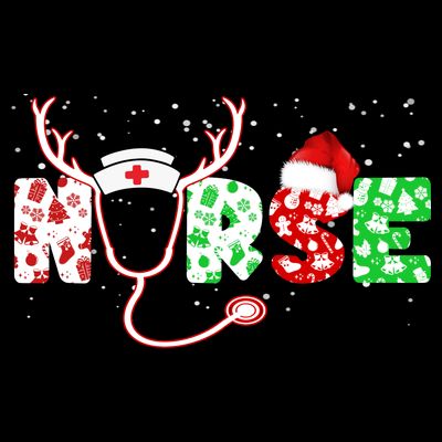 Cute Christmas Nurse Logo T-Shirt