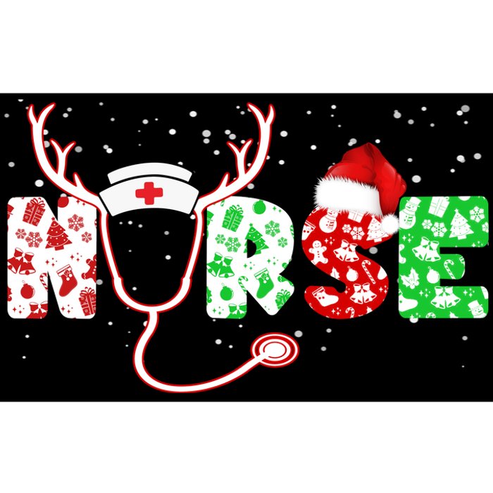 Cute Christmas Nurse Logo Bumper Sticker