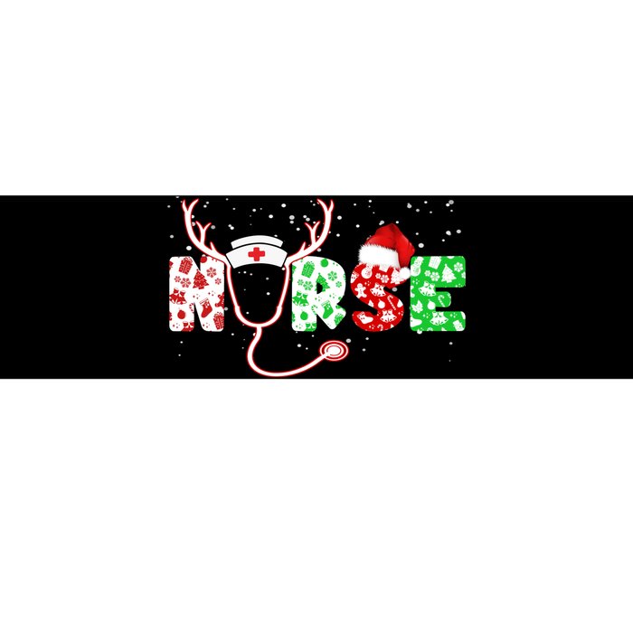 Cute Christmas Nurse Logo Bumper Sticker