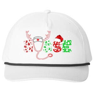 Cute Christmas Nurse Logo Snapback Five-Panel Rope Hat