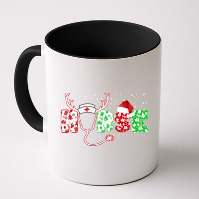 Cute Christmas Nurse Logo Mug