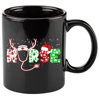 Cute Christmas Nurse Logo 11oz C Handle Ceramic Mug