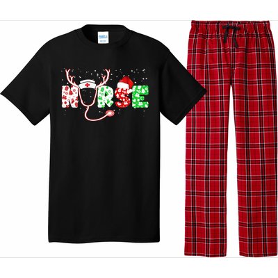 Cute Christmas Nurse Logo Pajama Set