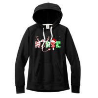 Cute Christmas Nurse Logo Women's Fleece Hoodie