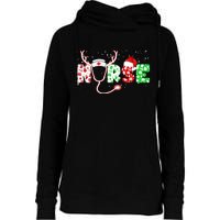 Cute Christmas Nurse Logo Womens Funnel Neck Pullover Hood