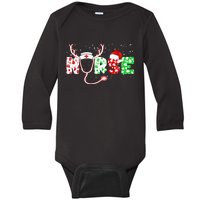 Cute Christmas Nurse Logo Baby Long Sleeve Bodysuit