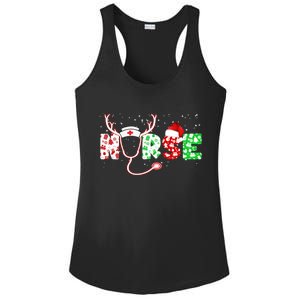 Cute Christmas Nurse Logo Ladies PosiCharge Competitor Racerback Tank