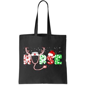 Cute Christmas Nurse Logo Tote Bag